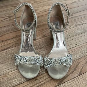 Badgley Mischka gold heels